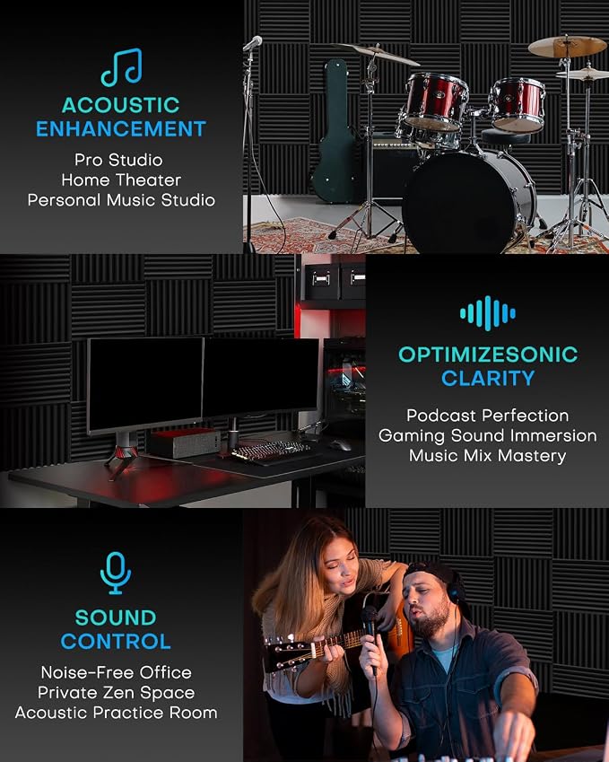 48 Pack Sound Proof Foam Panels — view 8