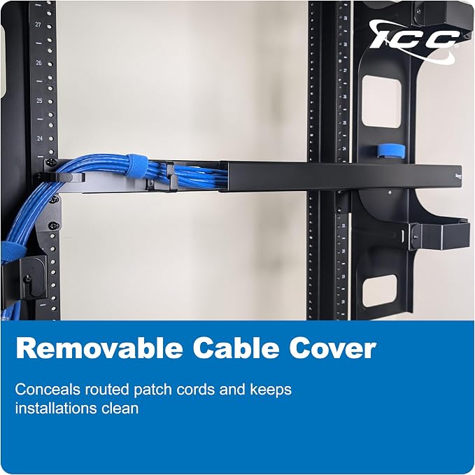 ICC 1U Ring Cable Manager Panel — view 4