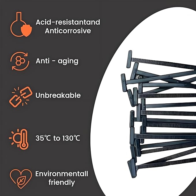 200 Pcs Nylon Universal Cable Tie Buckle — view 6