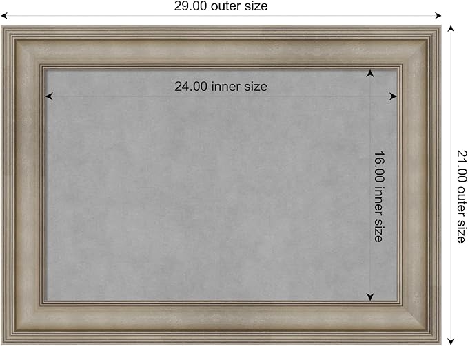 Amanti Art Silver Framed Magnetic Board 21x29 Medium Vision Board — view 3
