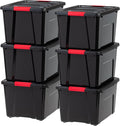 IRIS USA 40 Qt Stackable Plastic Storage Bins