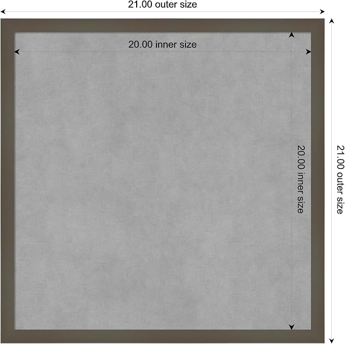 Amanti Art Grey Framed Magnetic Board 21x21 Medium Vision Board — view 3