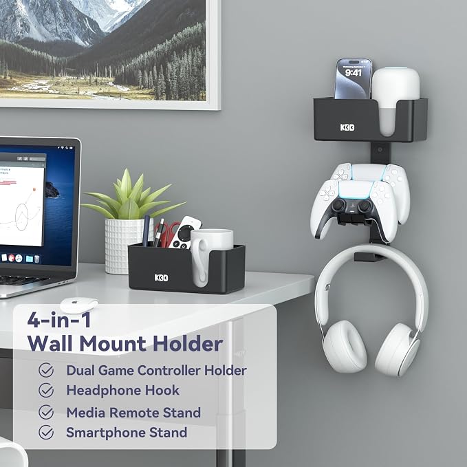 KDD 4-in-1 Wall Mount Controller Holder — view 2