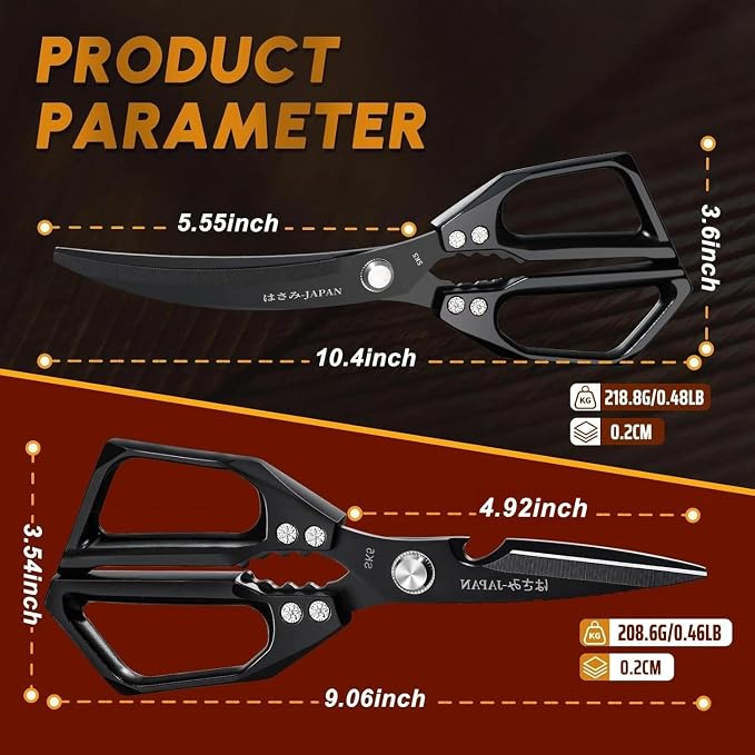 HUUSK Kitchen Scissors Set Black — view 6