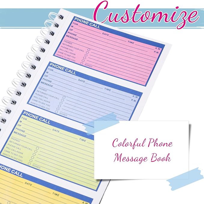Sinmoe 1 Pcs Spiral Bound Phone Message Book — view 3