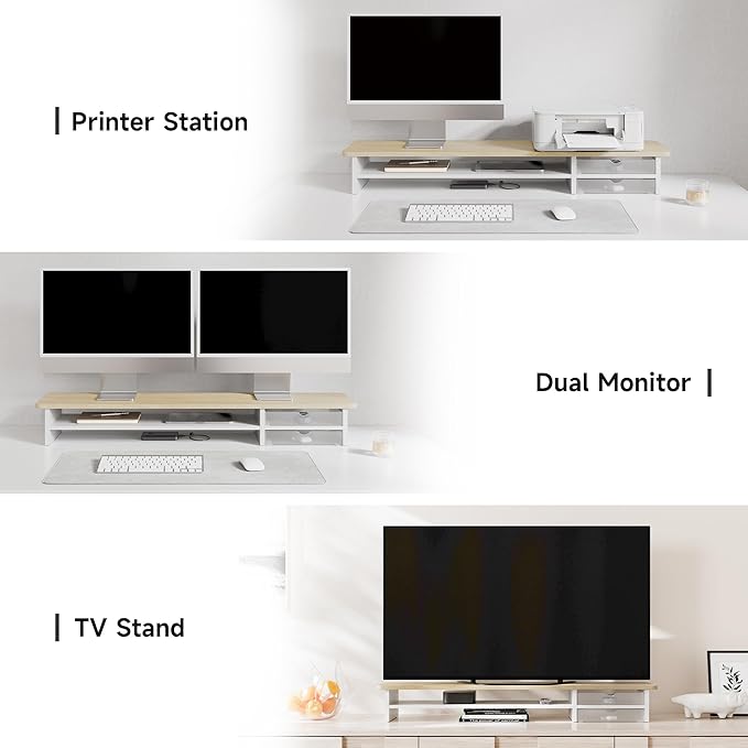 Fenge Monitor Stand, Dual Monitor Riser, 42.5inch Large Desk Computer Monitor — view 5
