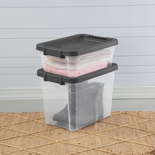 Sterilite 18-Pack Modular Stacker Box, Durable Clear Plastic Storage Bins — view 7