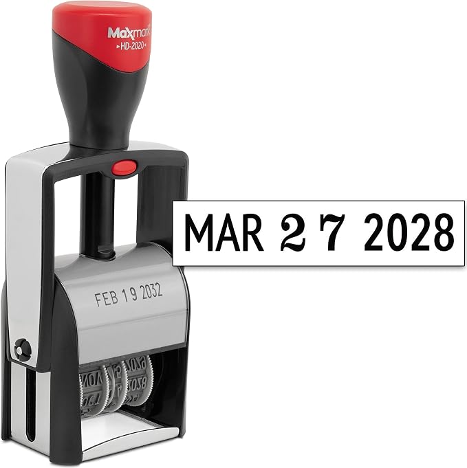 MaxMark Heavy Duty Date Stamp, Large Date Size