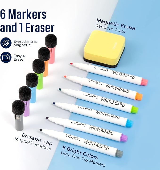 Loukin Dry Erase Calendar Set, Monthly Planner and Checklist, Electrostatic — view 7