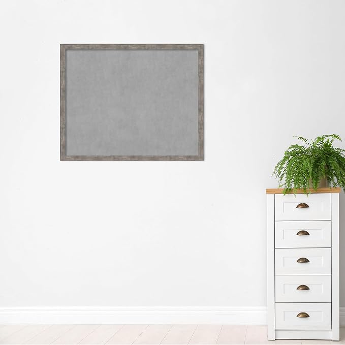 Amanti Art Silver Framed Magnetic Board 35x43 X-Large Vision Board — view 5