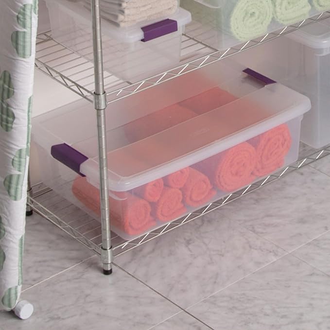 Sterilite 12-Pack 32 Quart ClearView Latch Box, Stackable Organizer Bins — view 5