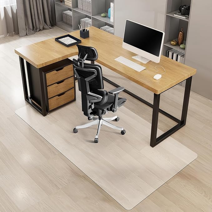 Kuyal Office Chair Mat for Hardwood Floor, Easy Glide, Floor-Protector
