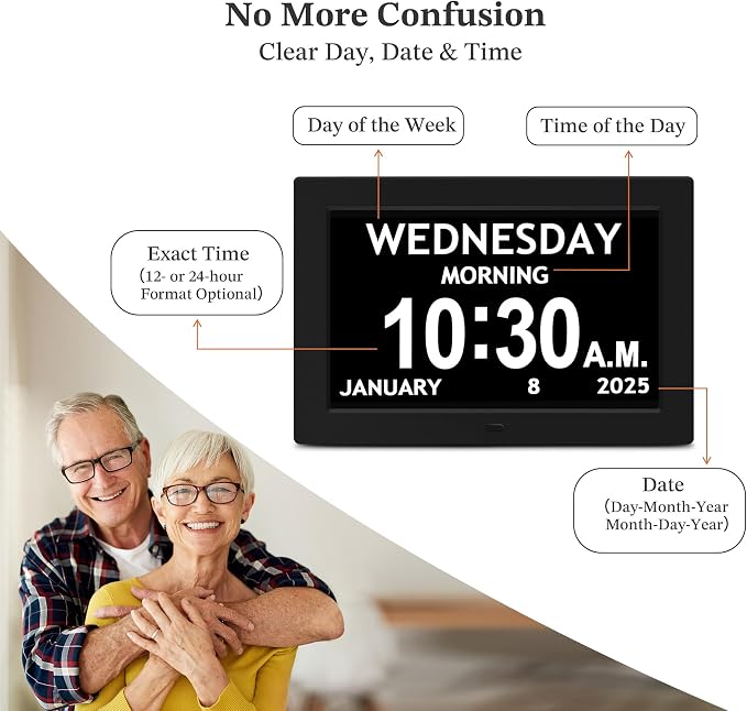 10.1'' Digital Clock, 1280*800p HD Extra Large Display, Digital Clock — view 7