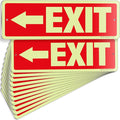 iSYFIX Exit Signs with Directional Left Arrow, Glow in the Dark,