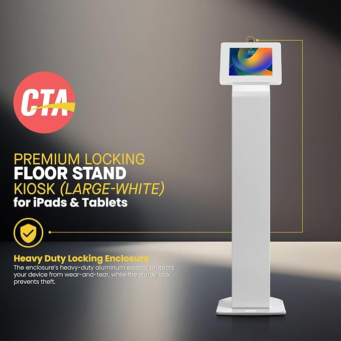 Locking Floor Stand – CTA Premium Locking Support Base Kiosk — view 2