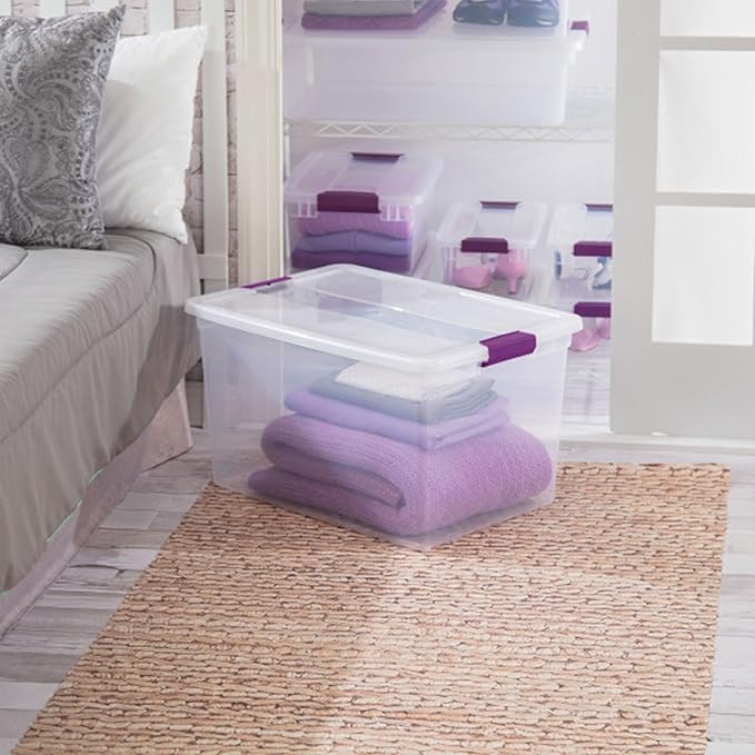 Sterilite 24-Pack 66 Quart ClearView Latch Box, Stackable Organizer Bins — view 4