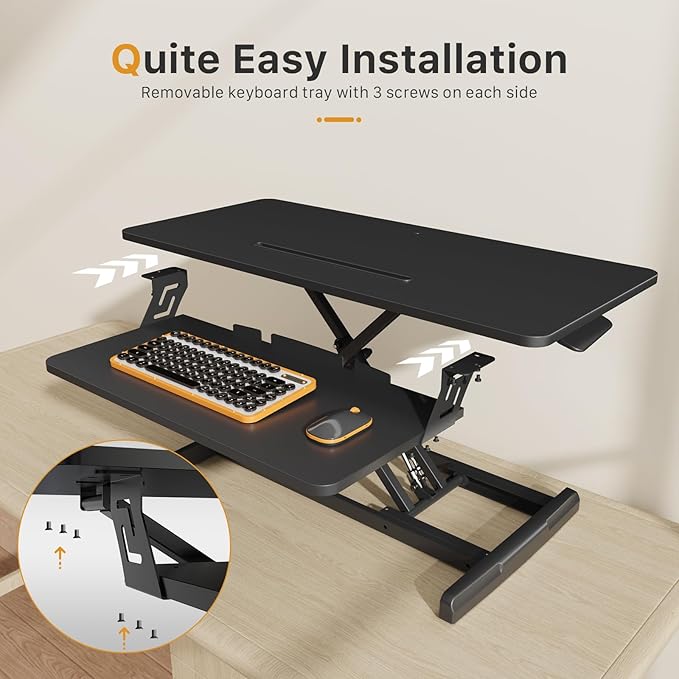 JOY worker Standing Desk Converter, Desktop Workstation Riser — view 4