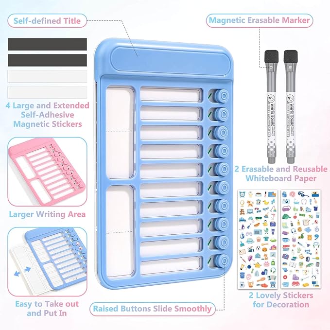 Audab 2Pcs Dry Erase Chore Chart — view 3