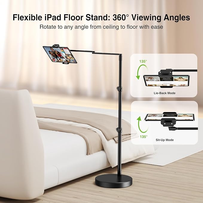 elitehood Adjustable Tablet Floor Stand — view 4