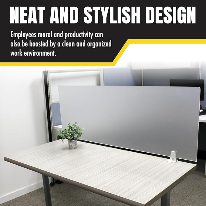 OBEX Clear Acrylic Desk Mounted Privacy Panel — view 7