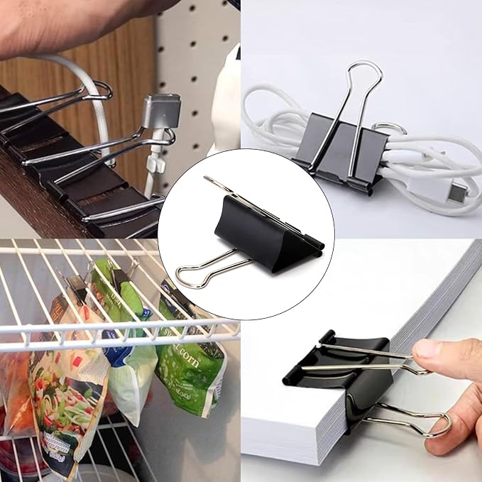 Extra Large Binder Clips 2.4 Inch, Large Binder Clips Big Paper Clips Clamps — view 6