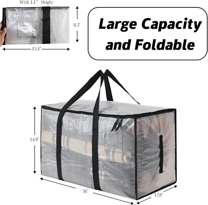 Heavy Duty 93L Stackable Plastic Storage Bins — view 3