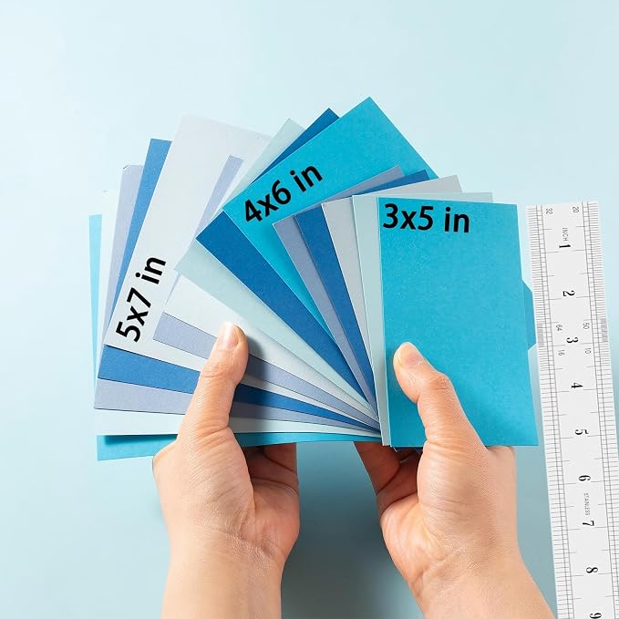 50 Sheets Small Colored Cardstock Paper 5 Colors, 250 GSM Heavy Card Stock — view 6