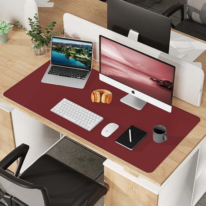 Desk Mat 47" x 23.7" Leather Desk Pad Protector — view 8