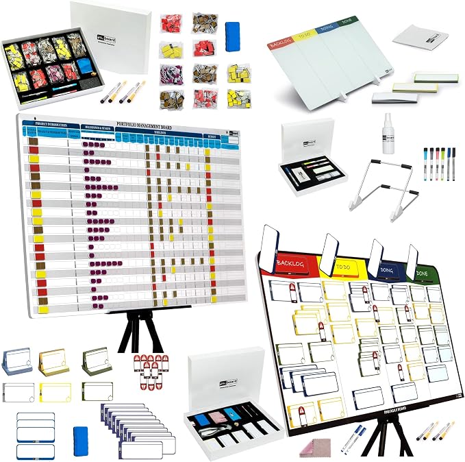 pmxboard Project Management Board Set, Combo Set XXL. Agile Project Management