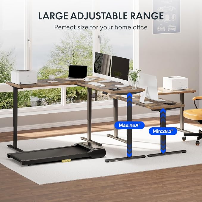 FLEXISPOT L Shaped Standing Desk, 63 x 47 Inch Electric Height Adjustable — view 8