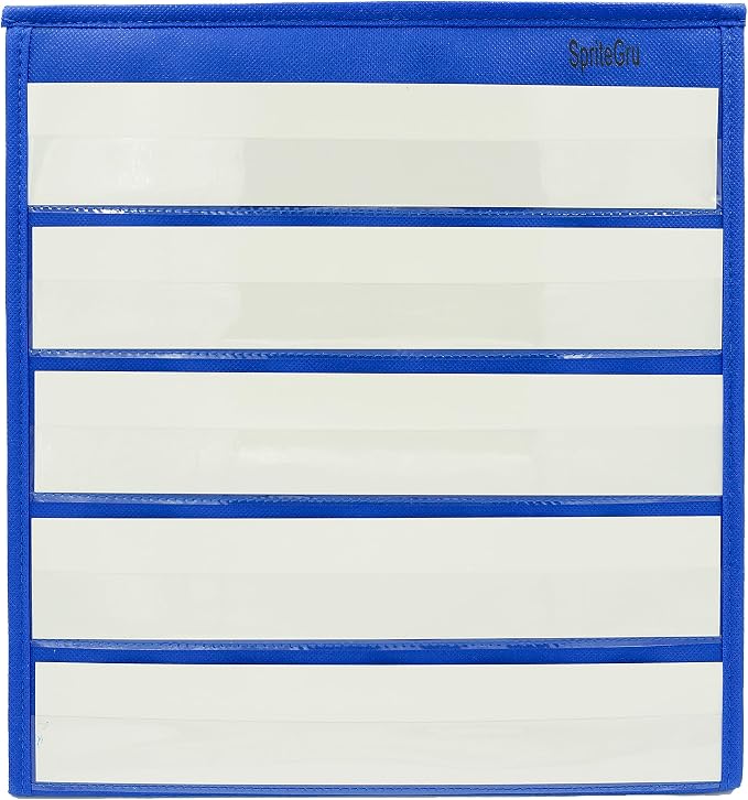 Blue Tabletop Desktop Pocket Chart — view 2