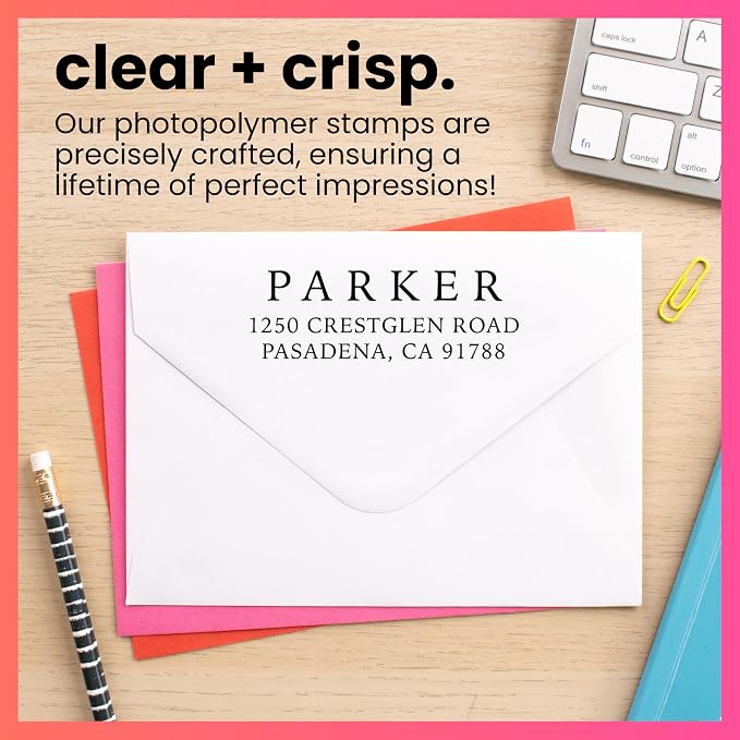 ExcelMark Personalized Return Address Stamp – Custom Self Inking Rubber Stamp — view 5