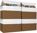 Bagnizer Large 22 Quart Linen Fabric Foldable Storage Bin Cube Organizer Basket
