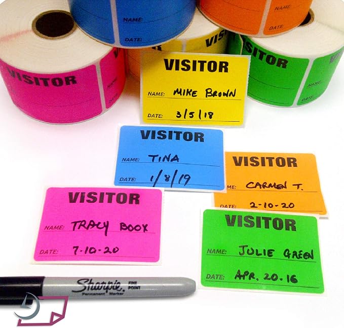 NextDayLabels - 3 x 2 Visitor Labels Pass, ID Labels and Safety Identification — view 3