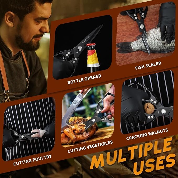 HUUSK Kitchen Scissors Set Black — view 5