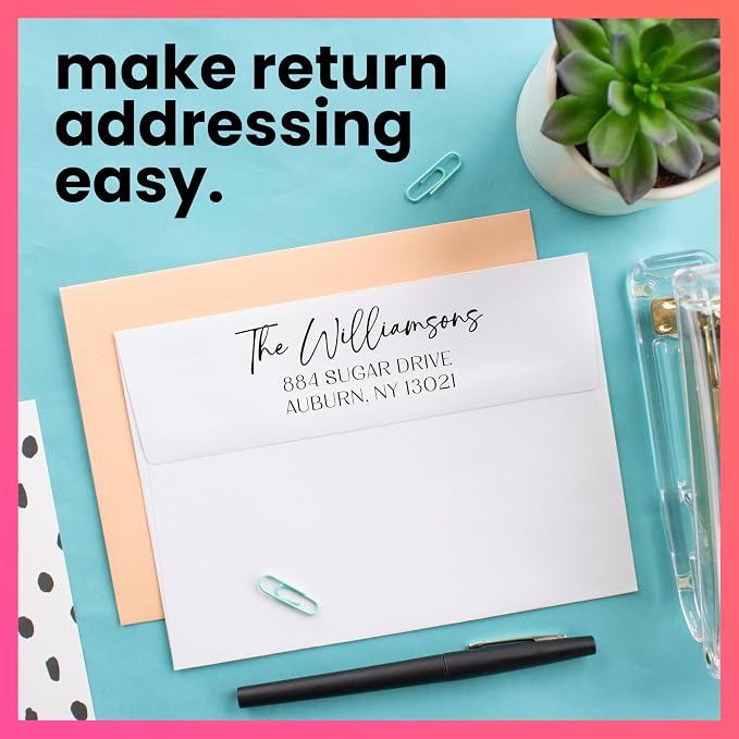 ExcelMark Personalized Return Address Stamp – Custom Self Inking Rubber Stamp — view 6