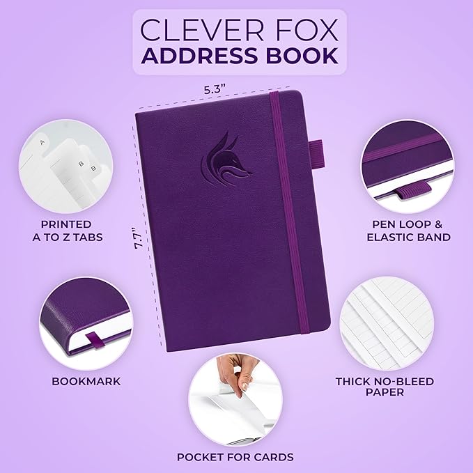 Clever Fox Address Book with alphabetic tabs — view 2