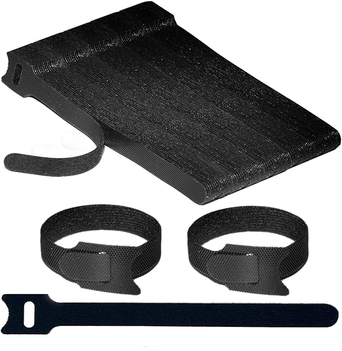 130 PCS 6 Inch Reusable Cable Ties Adjustable Cord Straps, Hook & Loop Wire