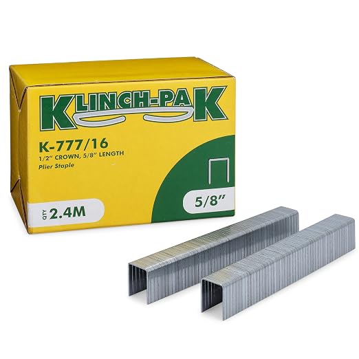 Klinch-Pak K-777/16, 5/8" Leg x 1/2" Wide Crown Heavy-Duty Galvanized Plier
