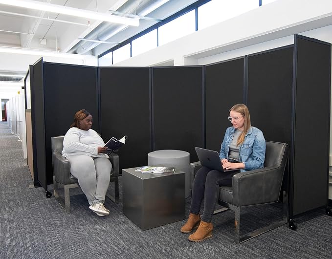 Versare Room Divider 360 Portable Wall Partition | Folding Panels | Large — view 2