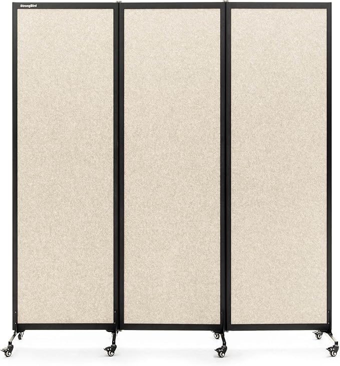 Upgrade Version Room Partition and Divider, Freestanding Rolling Dividers