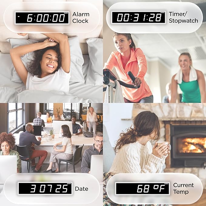 Ivation Oversized 36" Large Digital LED Clock | Big Digital Clock — view 3