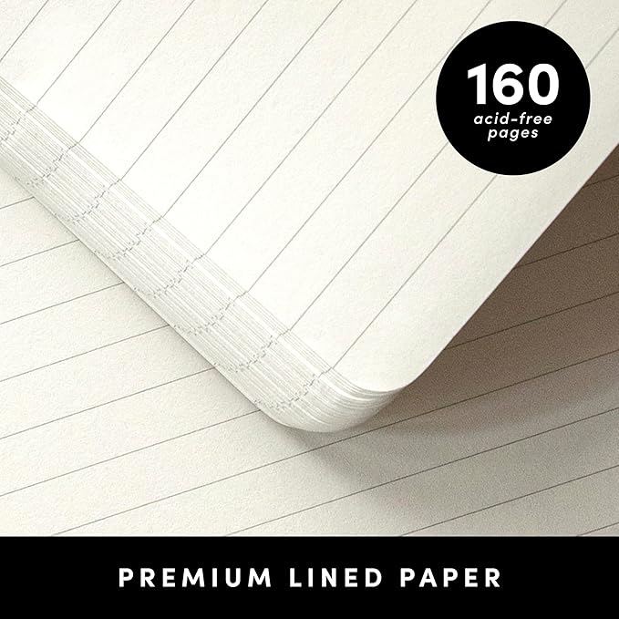 PAPERAGE Lined Spiral Journal Notebook, 160 Pages, Hardcover Journal — view 4