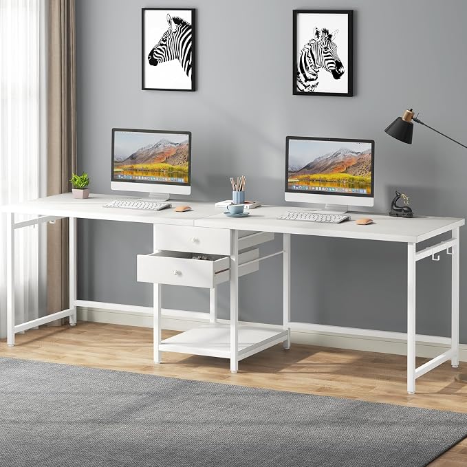 Tribesigns 79 Inch Extra Long Double Desk — view 3