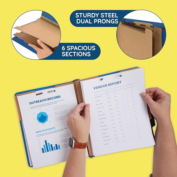 10 Blue Classification Folders — view 4