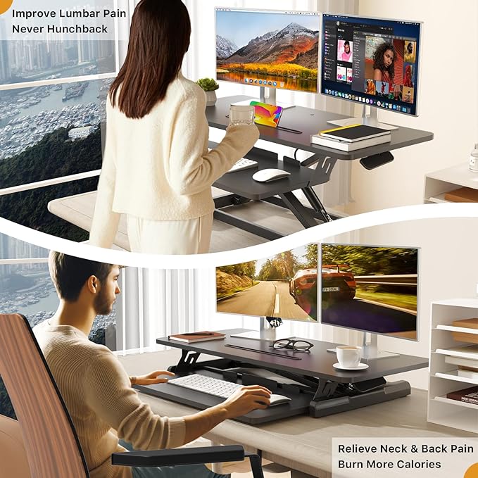 JOY worker Standing Desk Converter, Desktop Workstation Riser — view 5