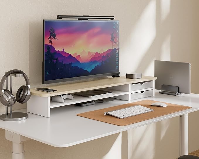 Fenge Monitor Stand, Dual Monitor Riser, 42.5inch Large Desk Computer Monitor — view 7