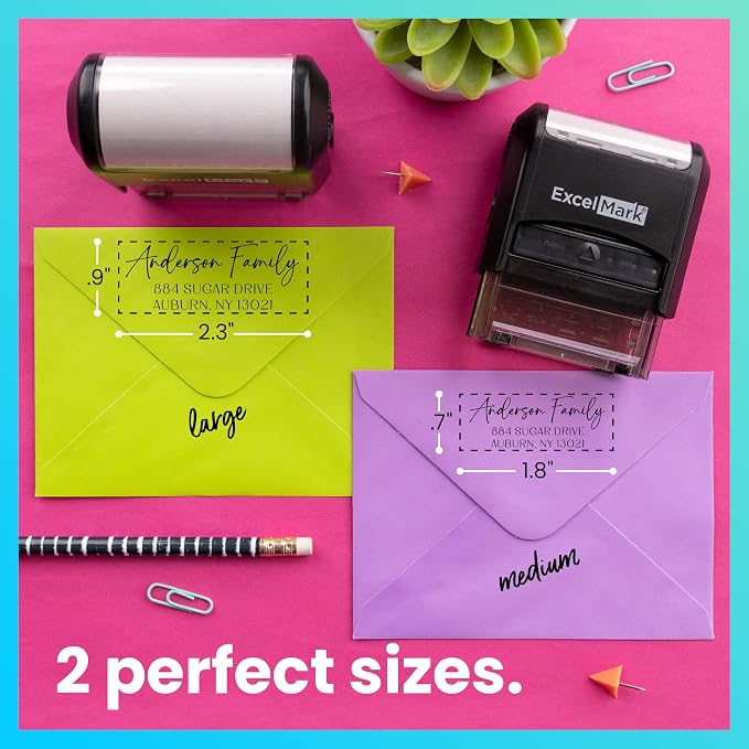 ExcelMark Personalized Return Address Stamp – Custom Self Inking Rubber Stamp — view 4