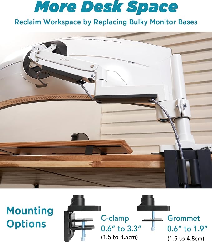 ULTRARM Heavy Duty Monitor Arm for Ultrawide Monitors up to 57" and 44 lbs — view 4