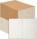 miikoul 48 Pack A5 Kraft Paper Notebook Lined Journal Bulk, 8.3 X 5.5 Inch